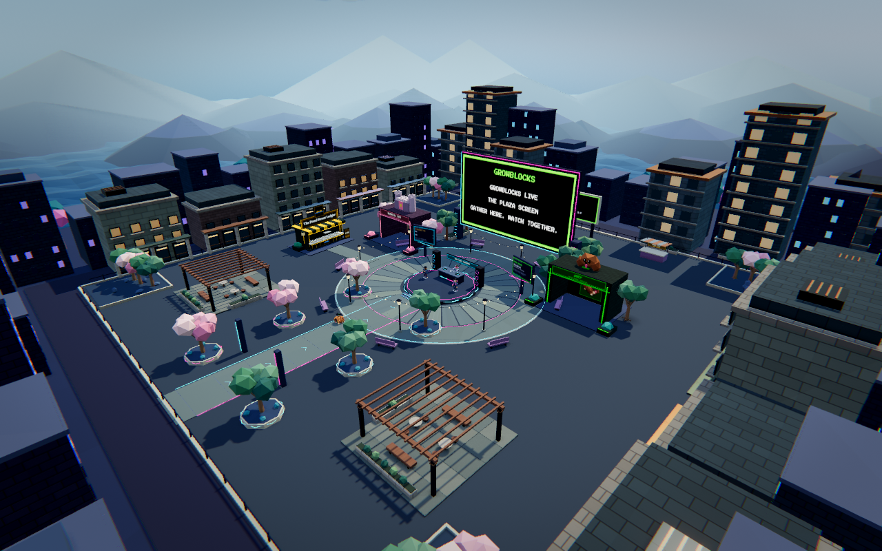 The low-poly world inside GrowBlocks Studio